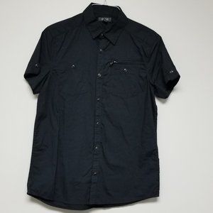 Brand New Men's Small Black Button Down Shirt